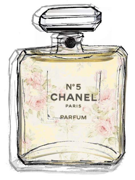 chanel perfume bottle drawing